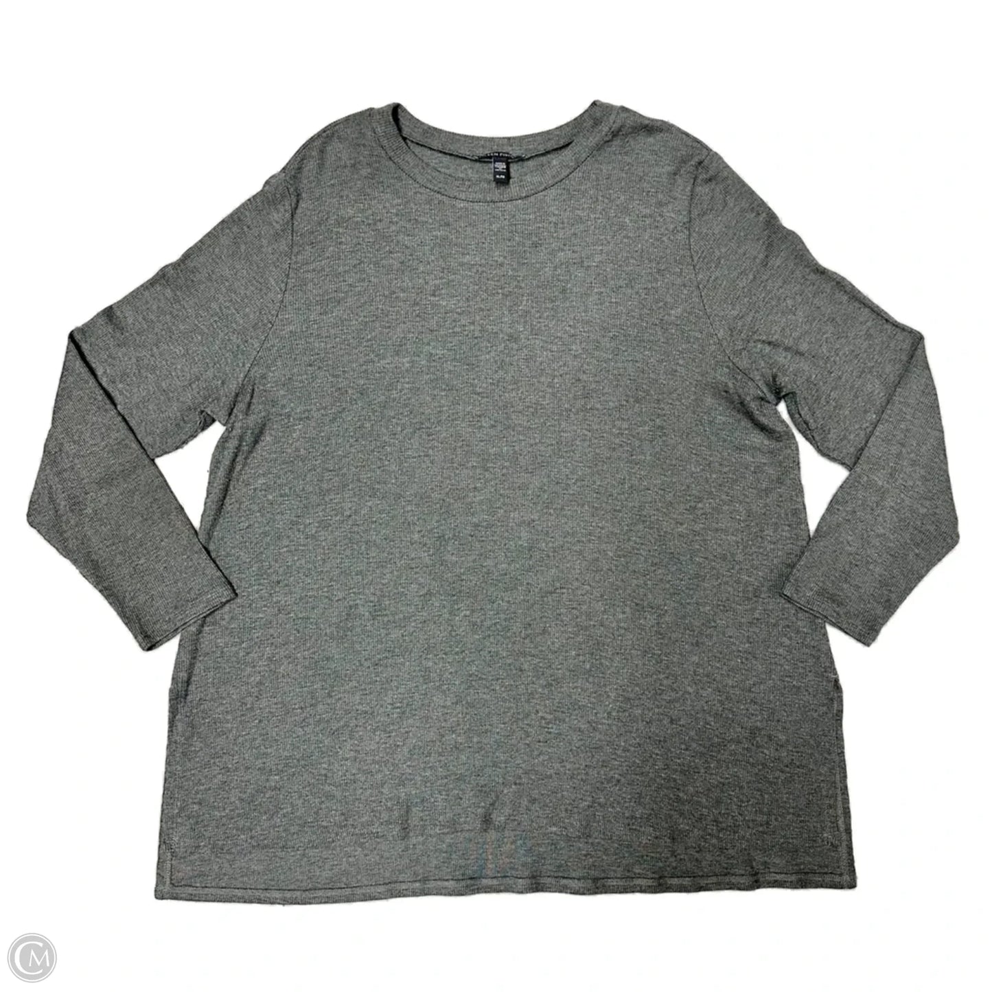 Top Long Sleeve Basic By Eileen Fisher In Grey, Size: Xl