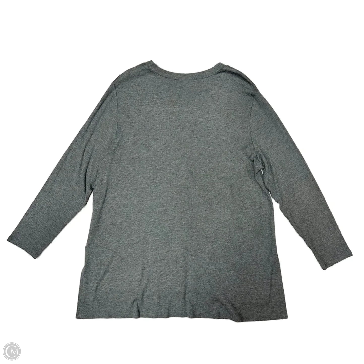 Top Long Sleeve Basic By Eileen Fisher In Grey, Size: Xl