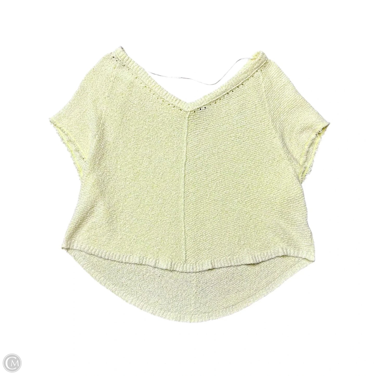 Sweater Short Sleeve By Free People In Yellow, Size: Xs
