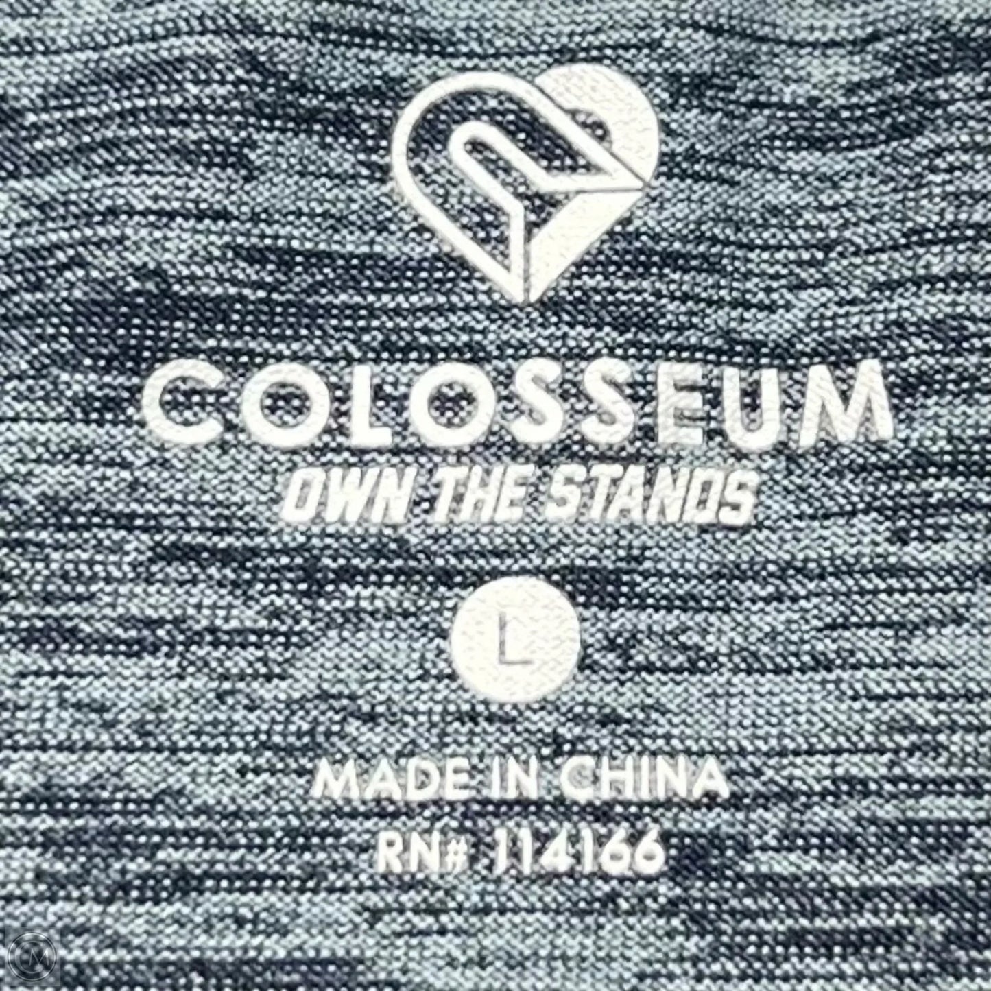 Athletic Top Long Sleeve Collar By Colosseum In Grey, Size: L