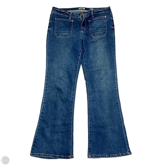 Jeans Boot Cut By Kensie In Blue Denim, Size: 14