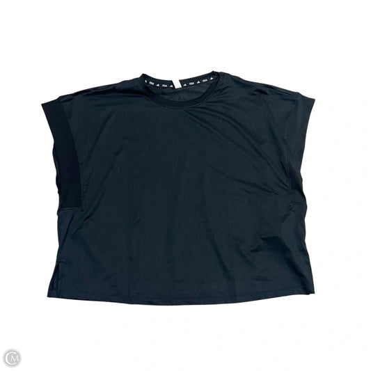 Athletic Top Short Sleeve By Adidas In Black, Size: L