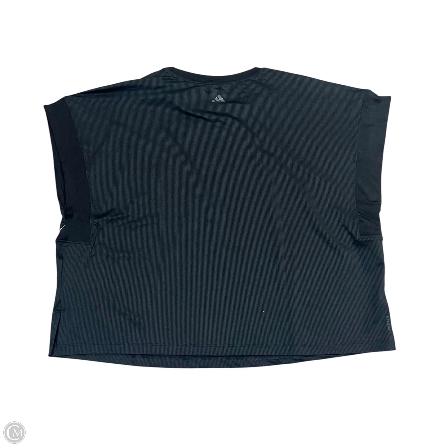 Athletic Top Short Sleeve By Adidas In Black, Size: L