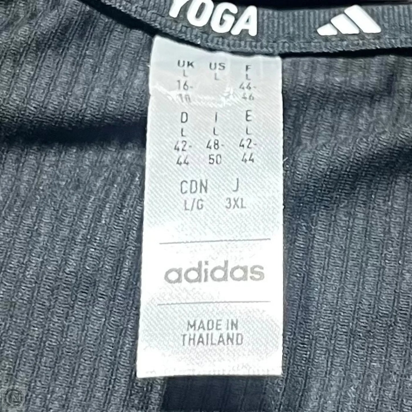 Athletic Top Short Sleeve By Adidas In Black, Size: L