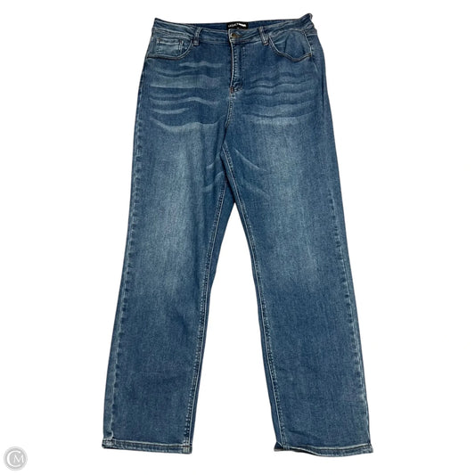 Jeans Straight By Fashion Nova In Blue Denim, Size: 16
