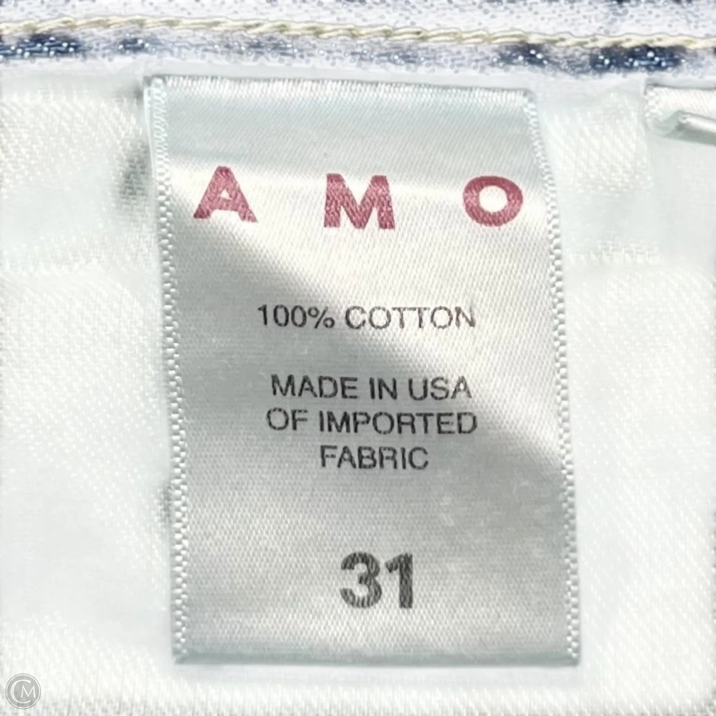 Jeans Flared By Amo In Blue Denim, Size: 12