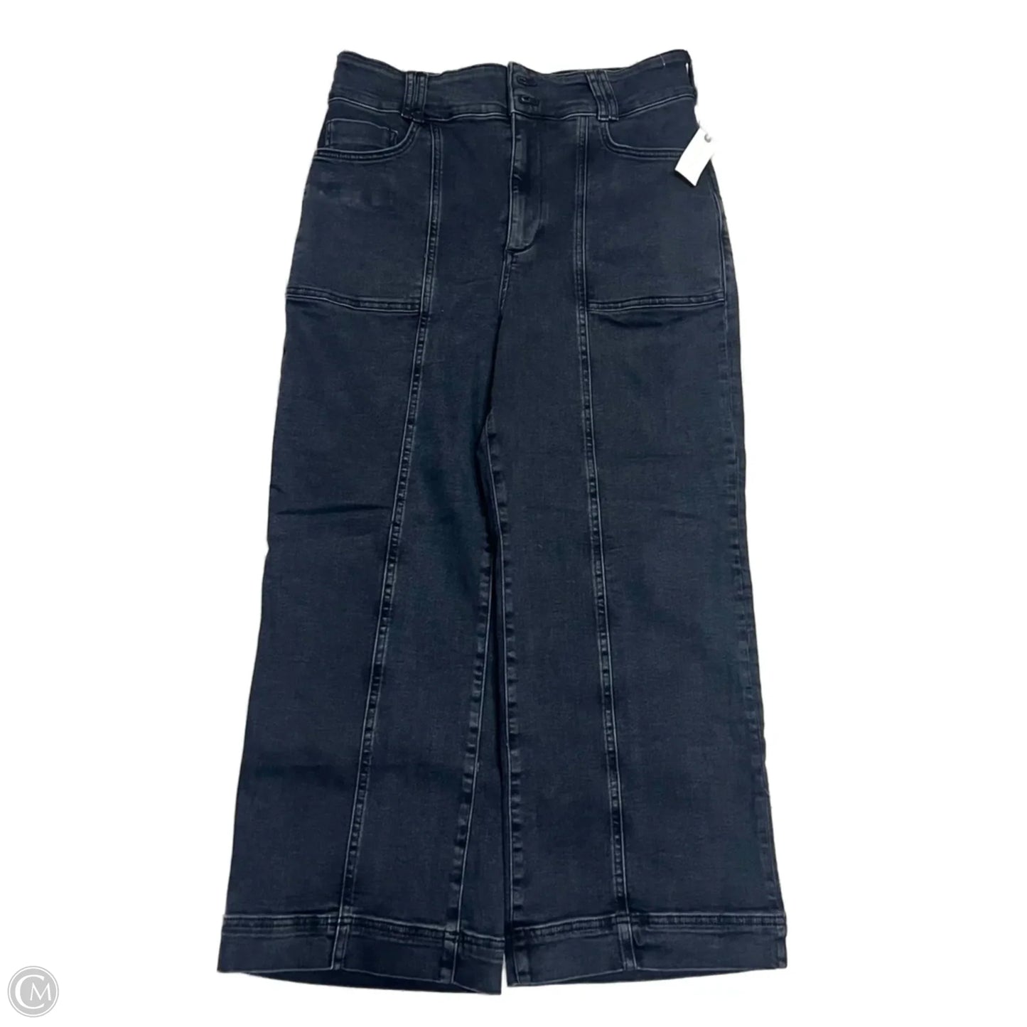Jeans Wide Leg By Pilcro In Black Denim, Size: 14