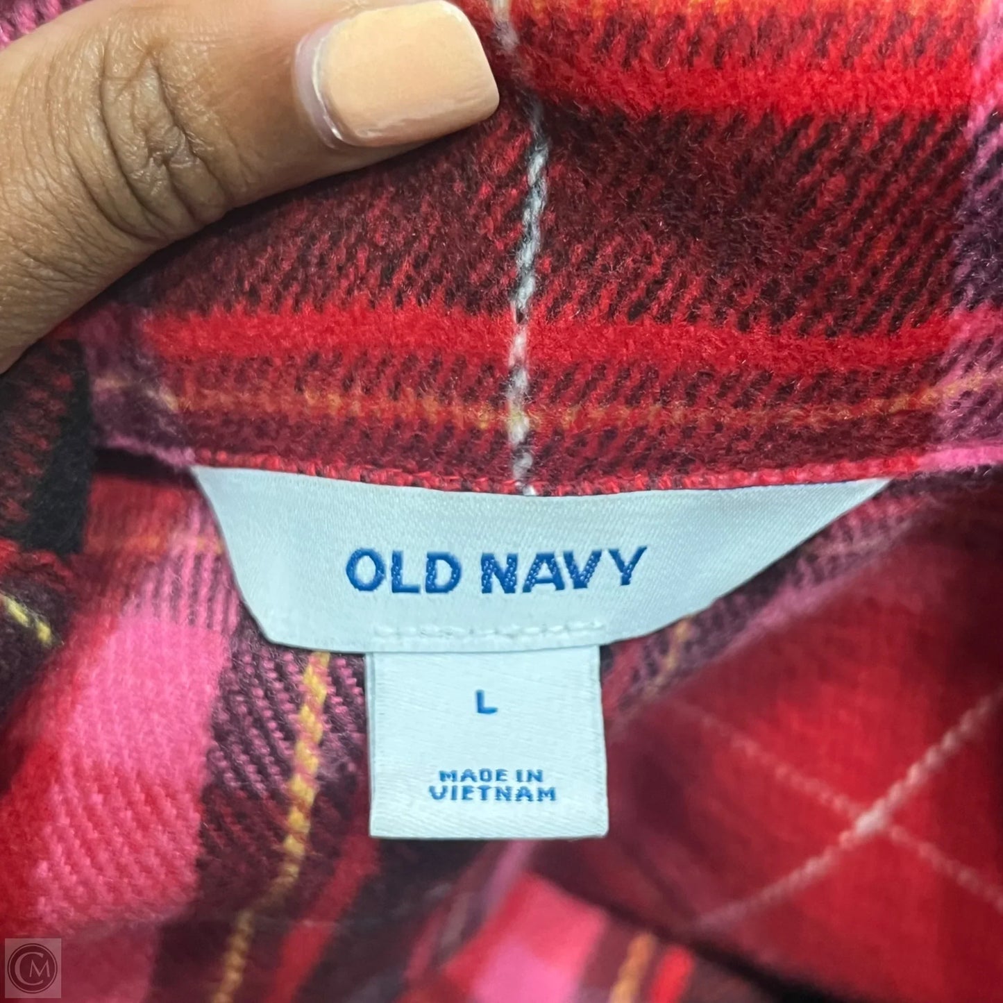 Coat Peacoat By Old Navy In Plaid Pattern, Size: L