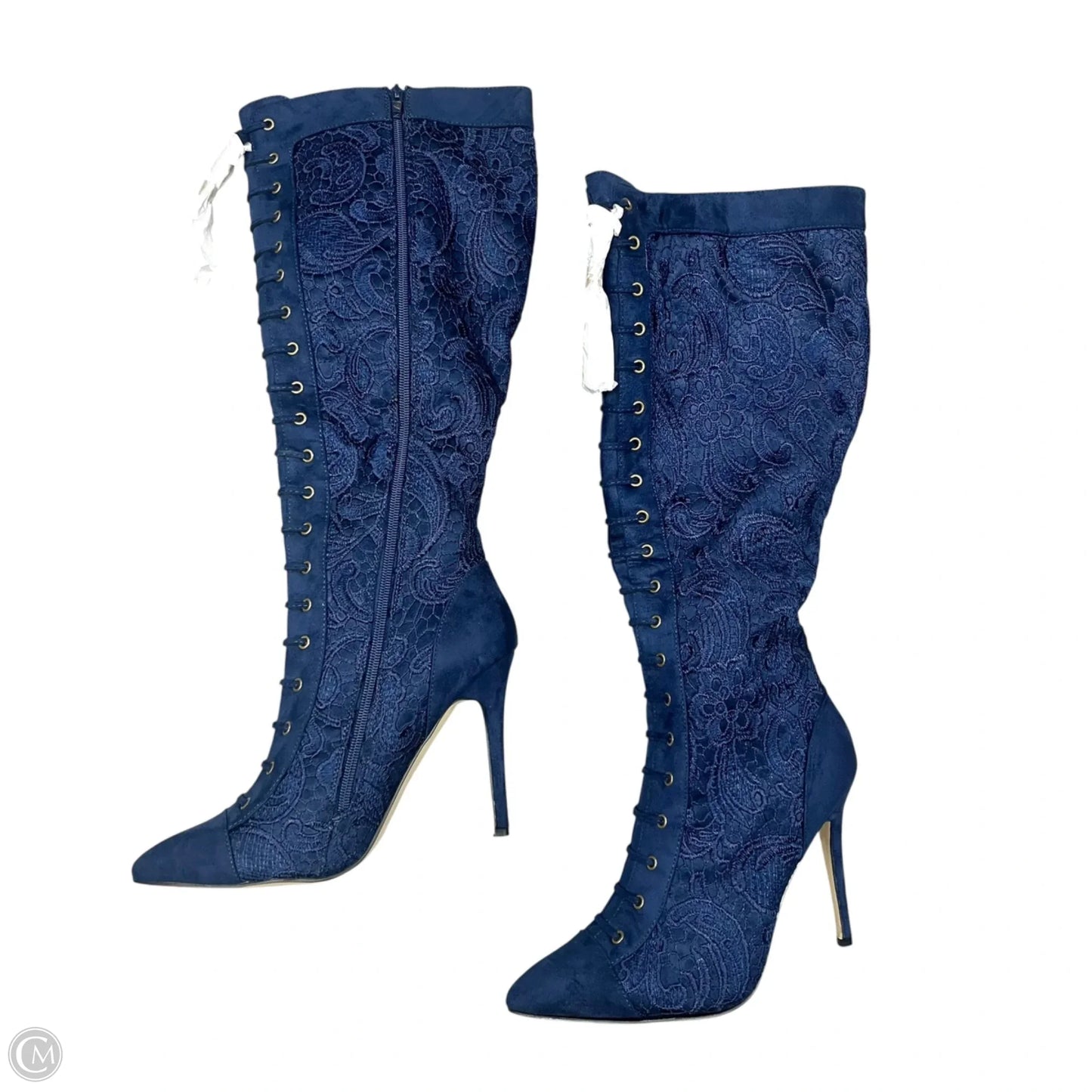 Boots Over-the-knee Heels By Shoedazzle In Blue, Size: 11