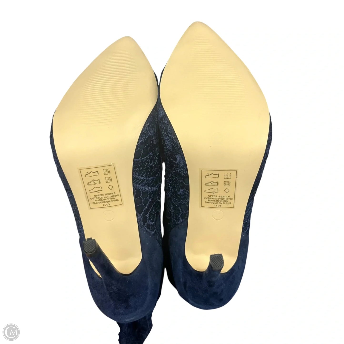 Boots Over-the-knee Heels By Shoedazzle In Blue, Size: 11