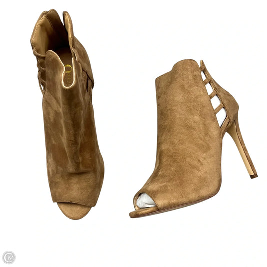 Boots Ankle Heels By Olivia In Tan, Size: 11