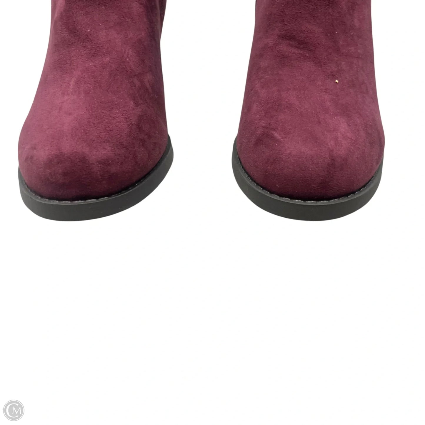 Boots Ankle Heels By Shoedazzle In Maroon, Size: 11