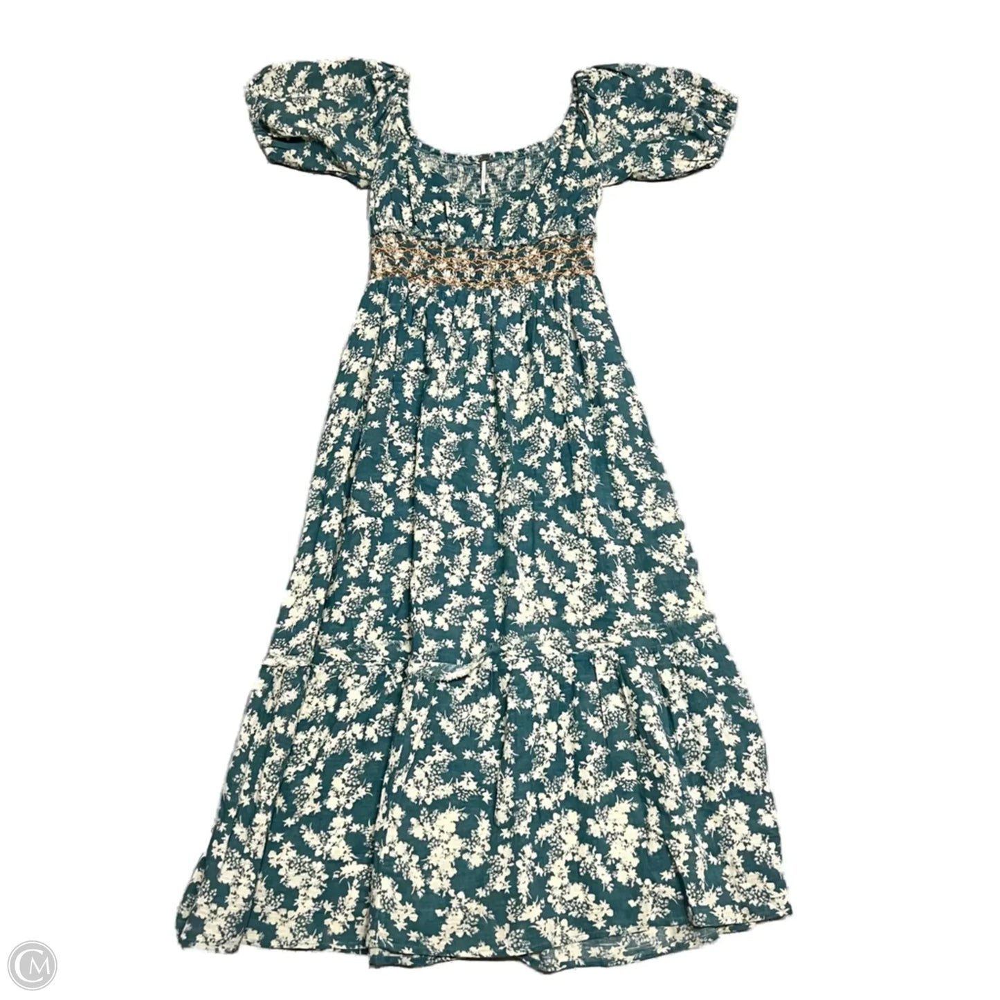 Dress Casual Maxi By Free People In Blue & Cream, Size: S