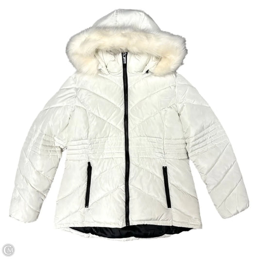 Coat Parka By Guess In Cream, Size: Xl