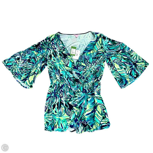 Romper Designer By Lilly Pulitzer In Blue & Green, Size: Xl