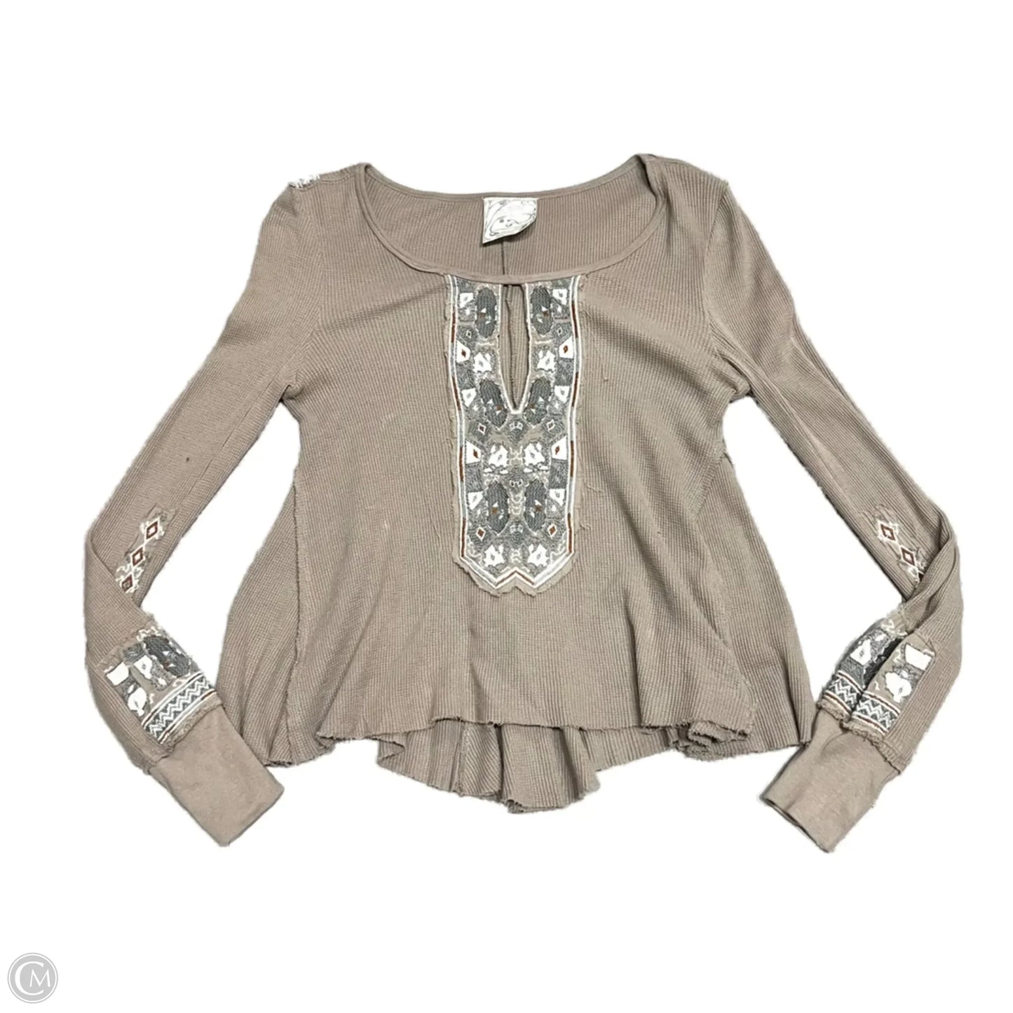 Top Long Sleeve By Free People In Taupe, Size: Xs