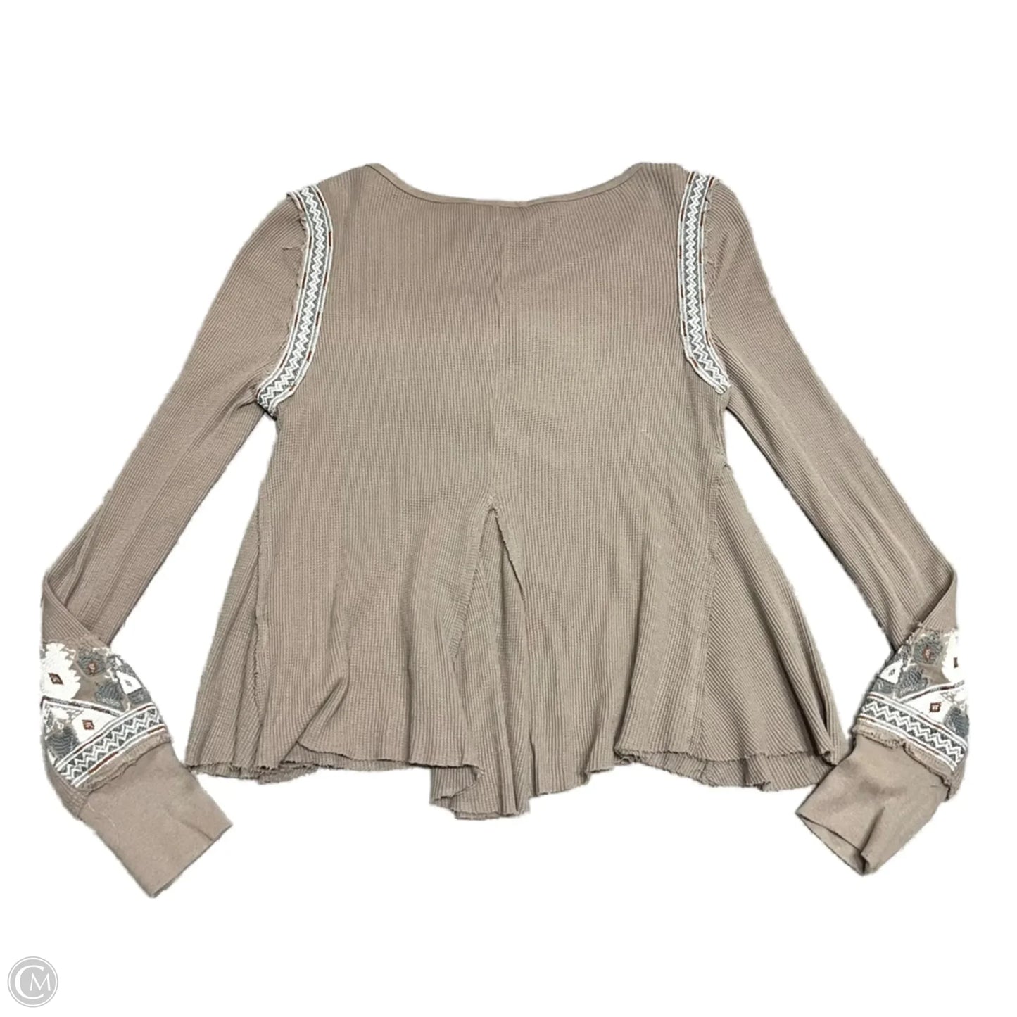 Top Long Sleeve By Free People In Taupe, Size: Xs