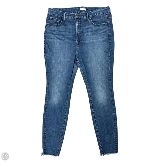 Jeans Straight By Good American In Blue Denim, Size: 16