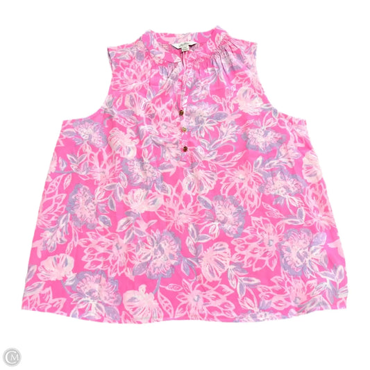 Top Sleeveless Designer By Lilly Pulitzer In Pink & Purple, Size: Xxl