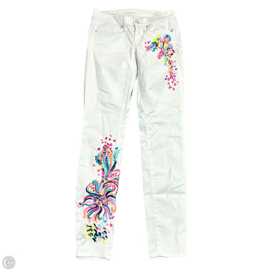 Jeans Designer By Lilly Pulitzer In White, Size: 0