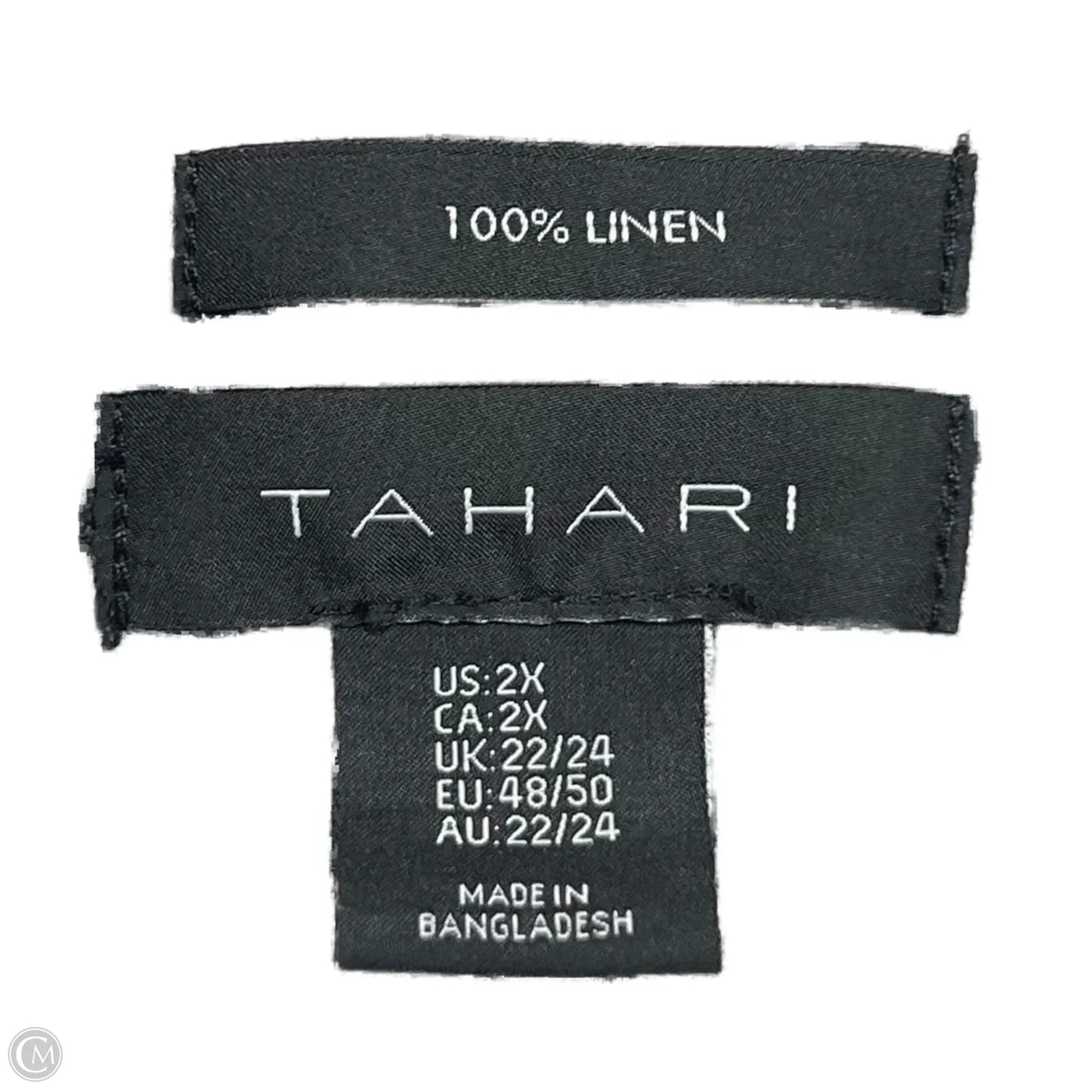Top Long Sleeve By Tahari In Zebra Print, Size: 2x