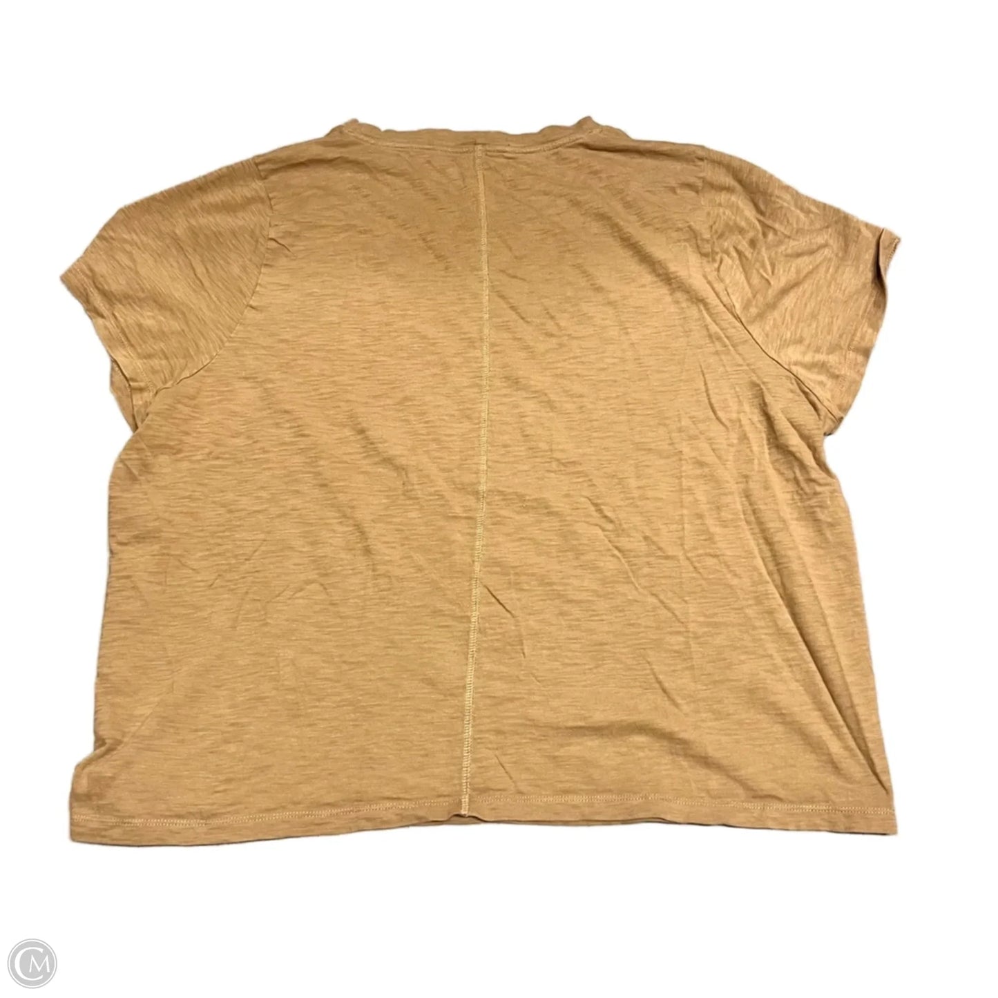 Top Short Sleeve Basic By J. Crew In Tan, Size: 3x