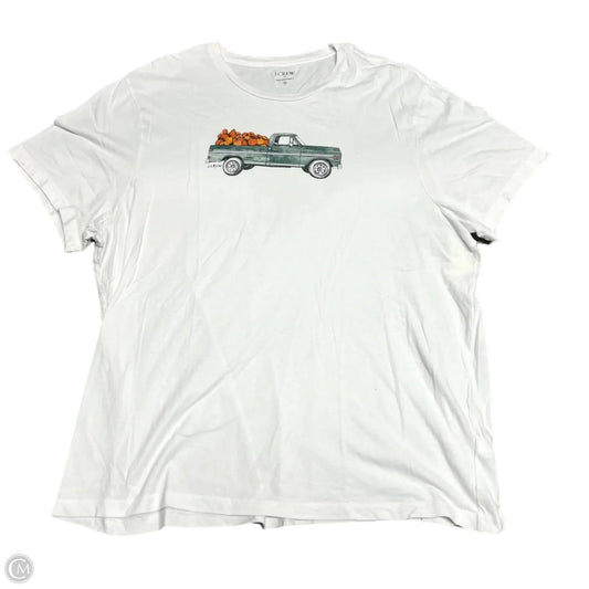 Top Short Sleeve By J. Crew In Green & White, Size: Xxl