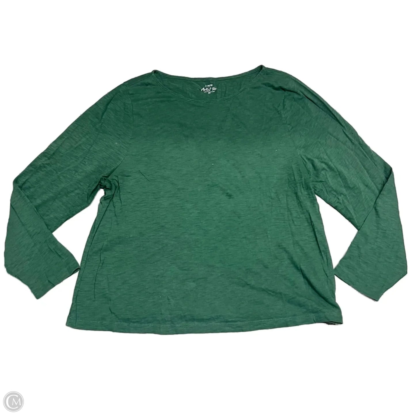 Top Long Sleeve Basic By J. Crew In Green, Size: 3x