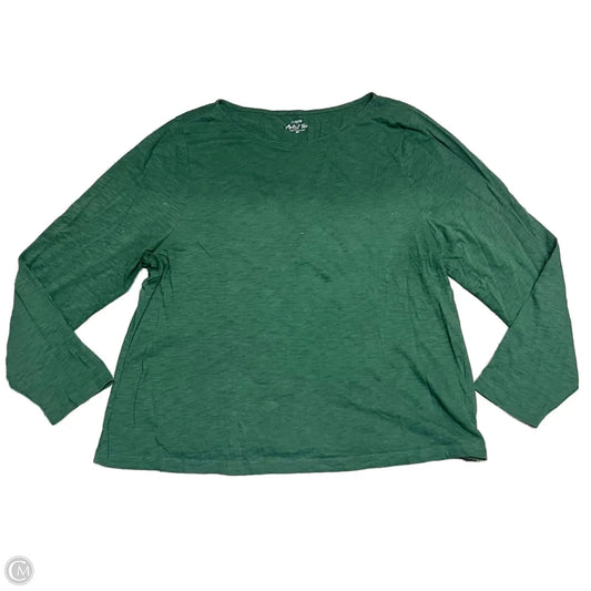 Top Long Sleeve Basic By J. Crew In Green, Size: 3x