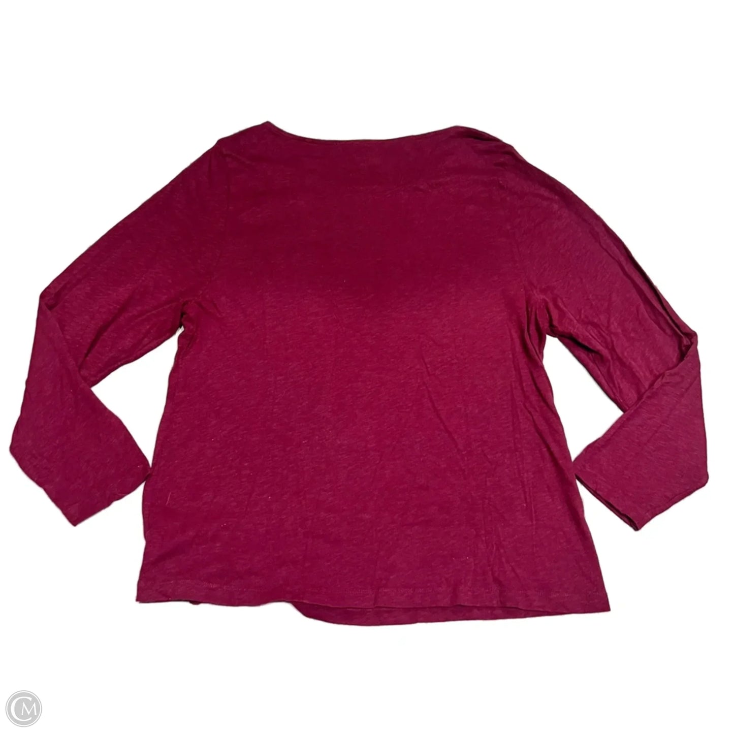 Top Long Sleeve Basic By J. Crew In Maroon, Size: 3x