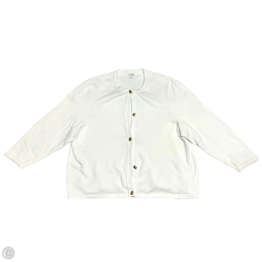 Sweater Cardigan By J. Crew In Cream, Size: 3x