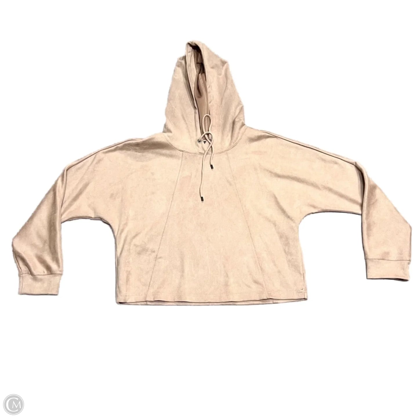 Sweatshirt Hoodie By T Tahari In Tan, Size: L