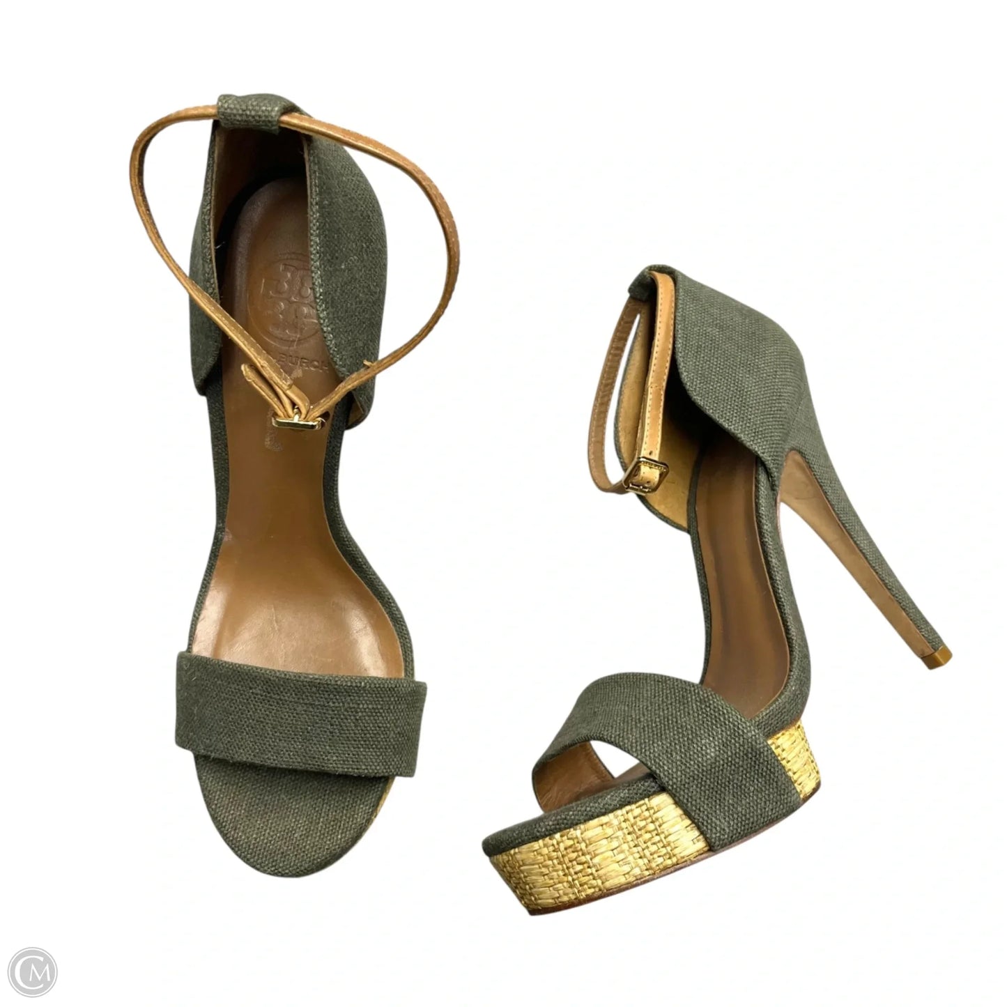 Sandals Designer By Tory Burch In Green, Size: 9.5