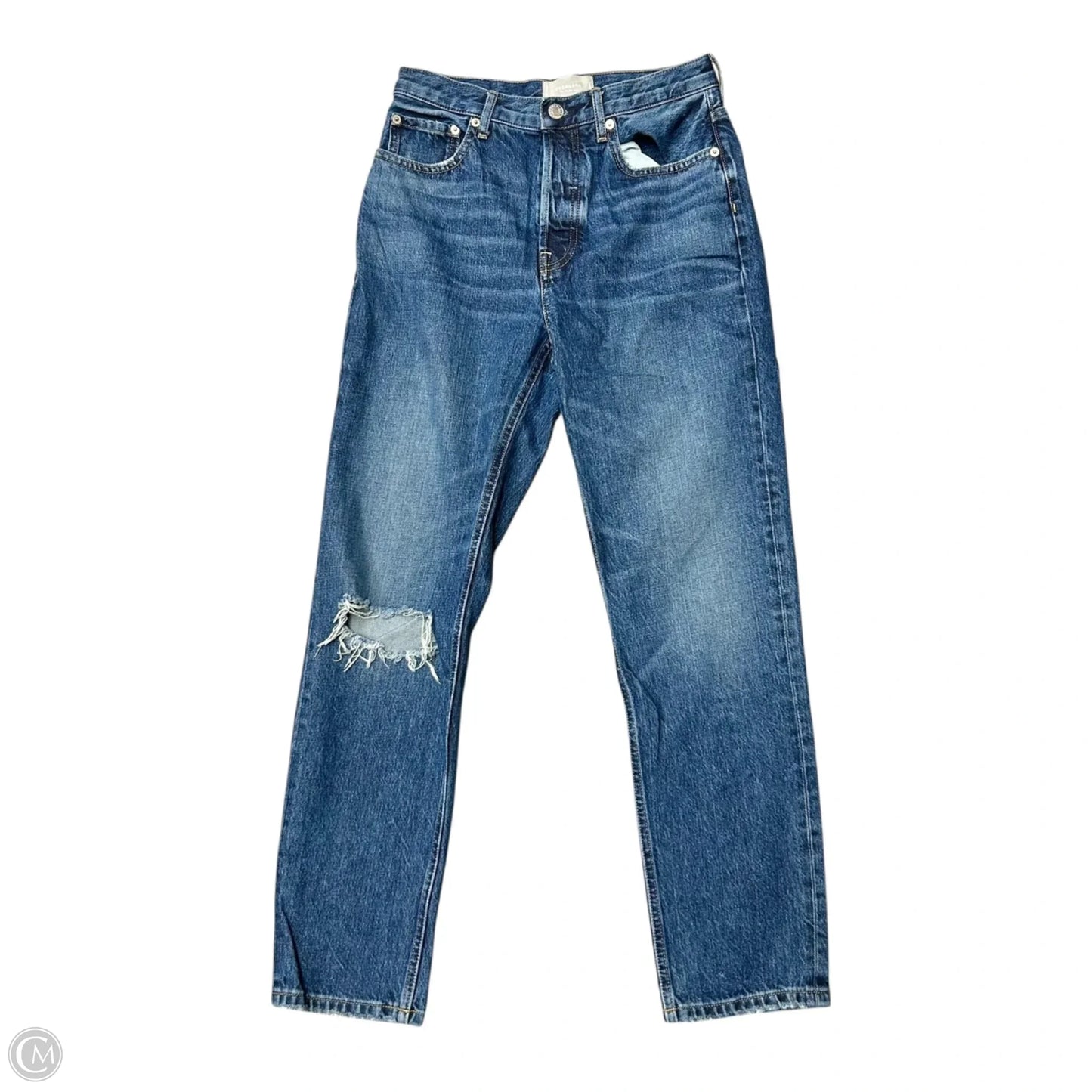 Jeans Straight By Everlane In Blue Denim, Size: 4