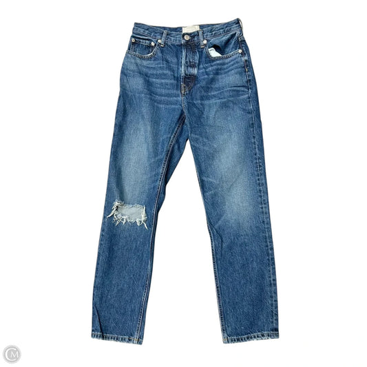Jeans Straight By Everlane In Blue Denim, Size: 4