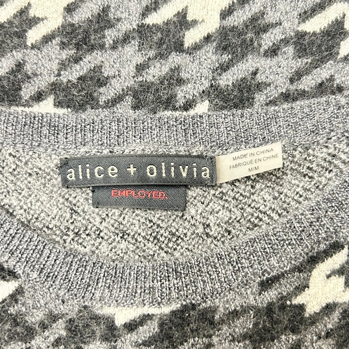 Sweater Designer By Alice + Olivia In Grey, Size: M