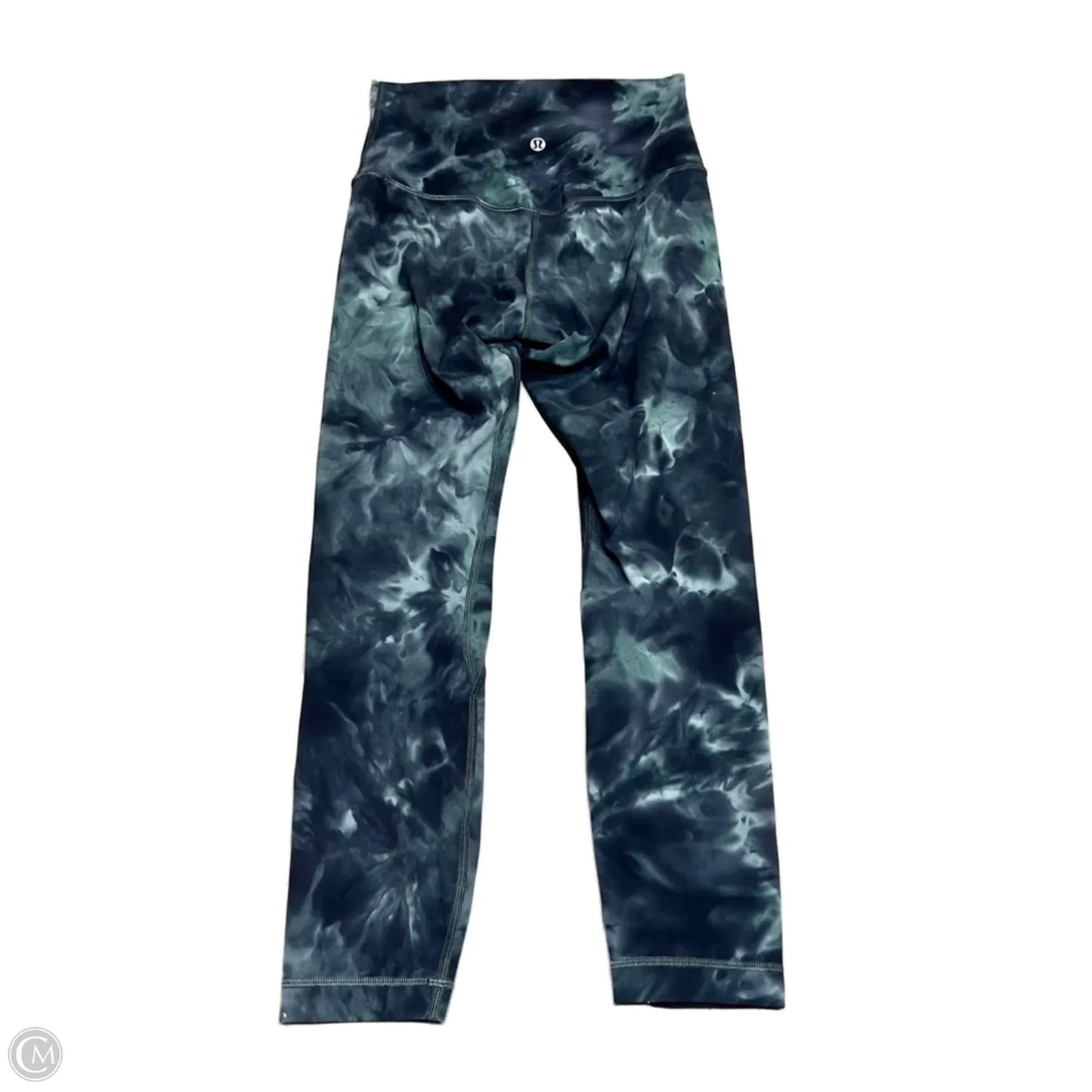 Athletic Leggings By Lululemon In Blue & Grey, Size: 4