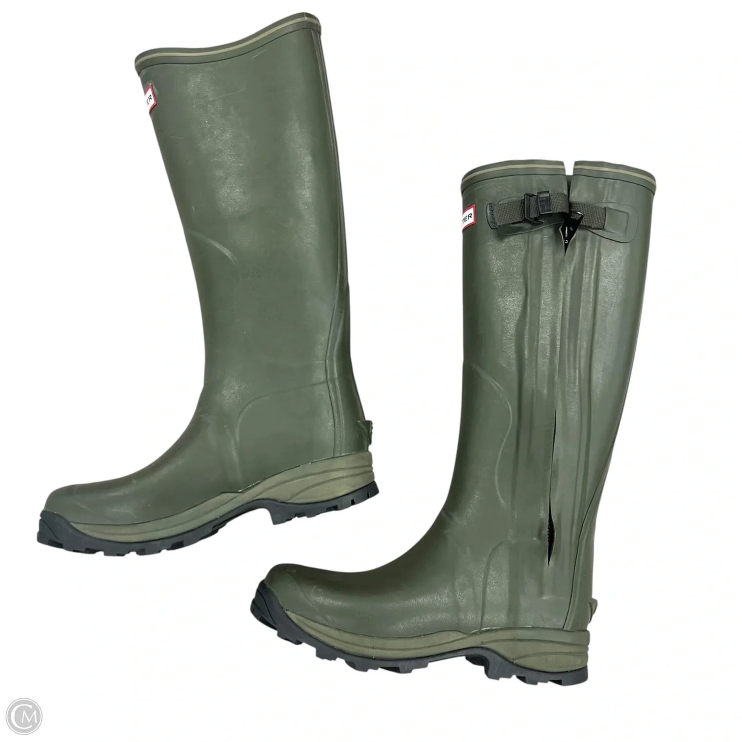 Boots Rain By Hunter In Green, Size: 9