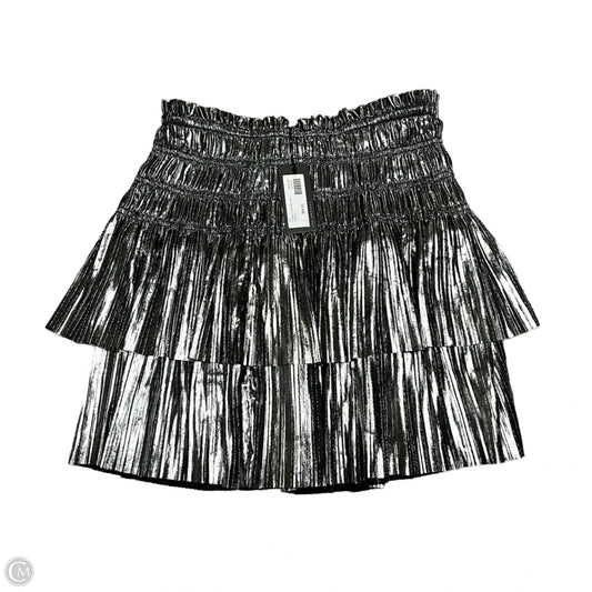 Skirt Mini & Short By Current Air In Silver, Size: 8