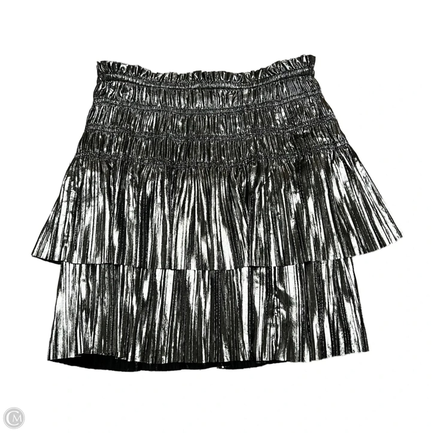 Skirt Mini & Short By Current Air In Silver, Size: 8
