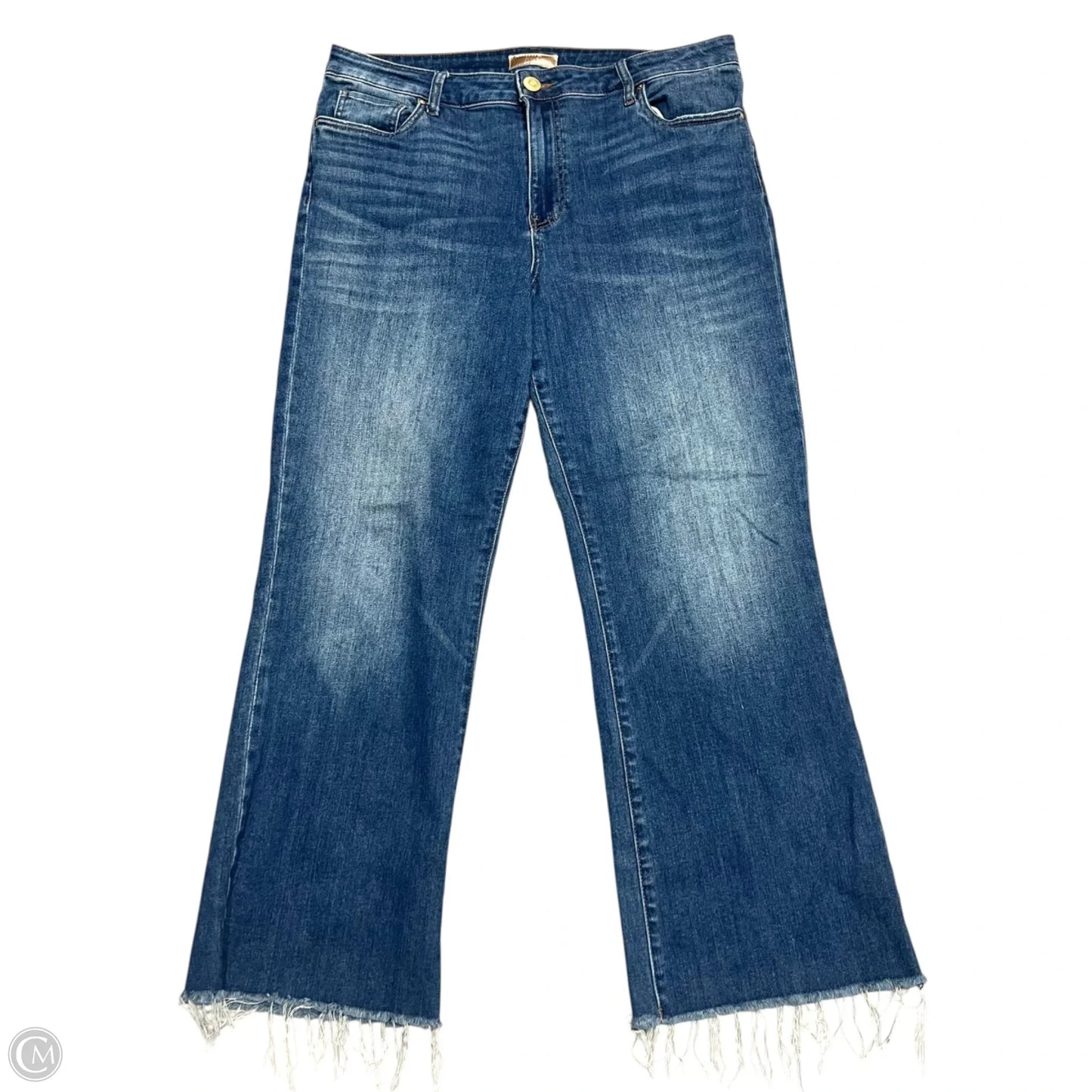 Jeans Flared By Kut In Blue Denim, Size: 14