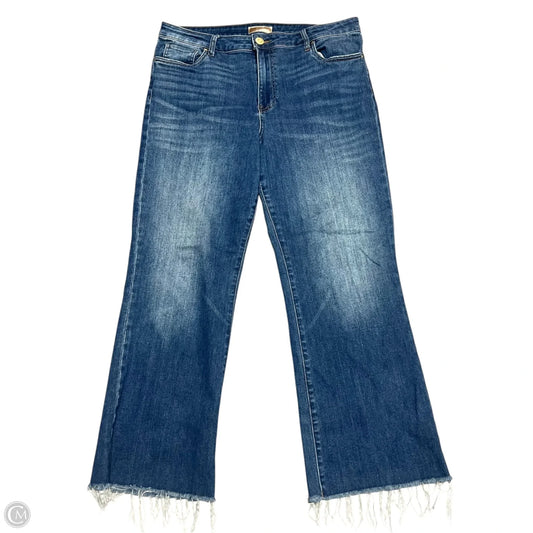 Jeans Flared By Kut In Blue Denim, Size: 14