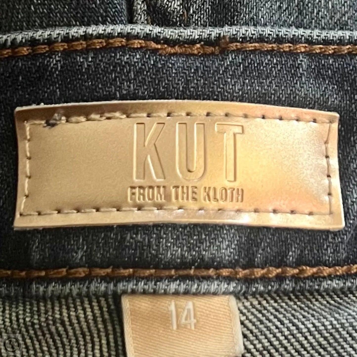 Jeans Flared By Kut In Blue Denim, Size: 14