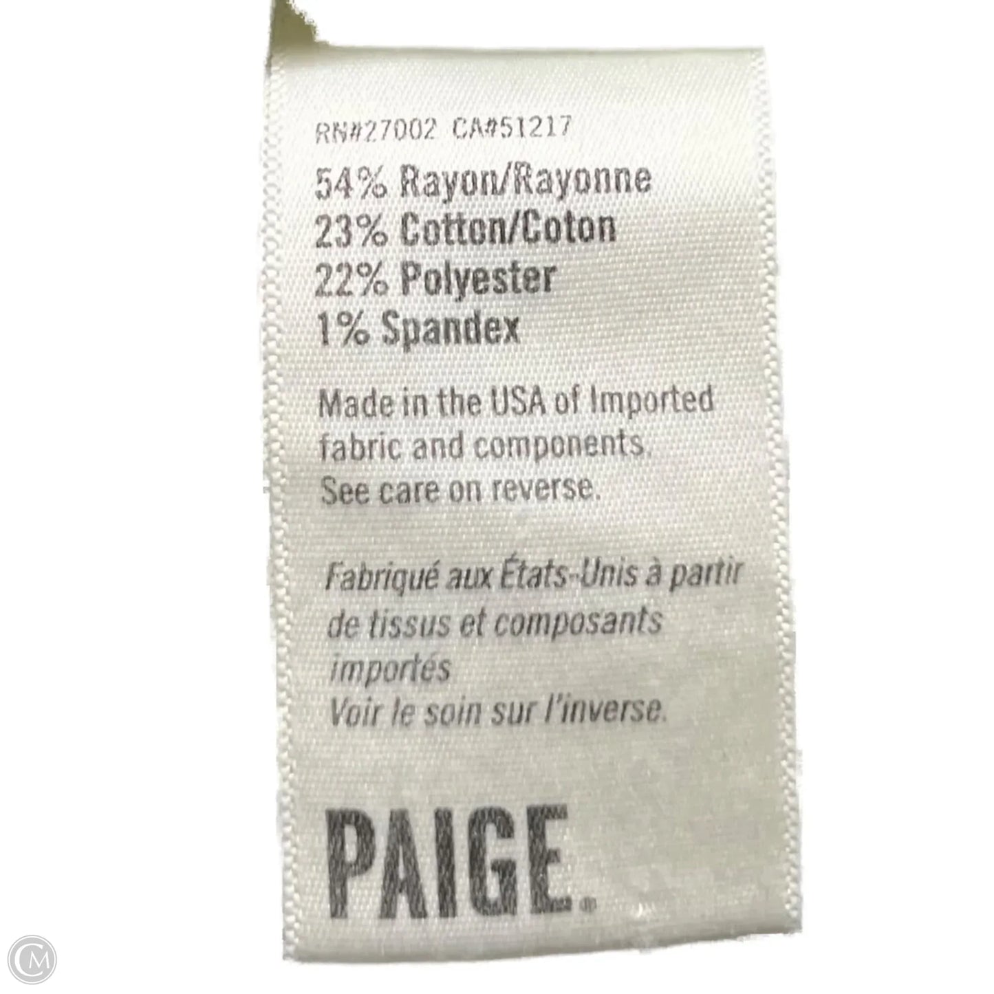 Jeans Skinny By Paige In Blue Denim, Size: 4