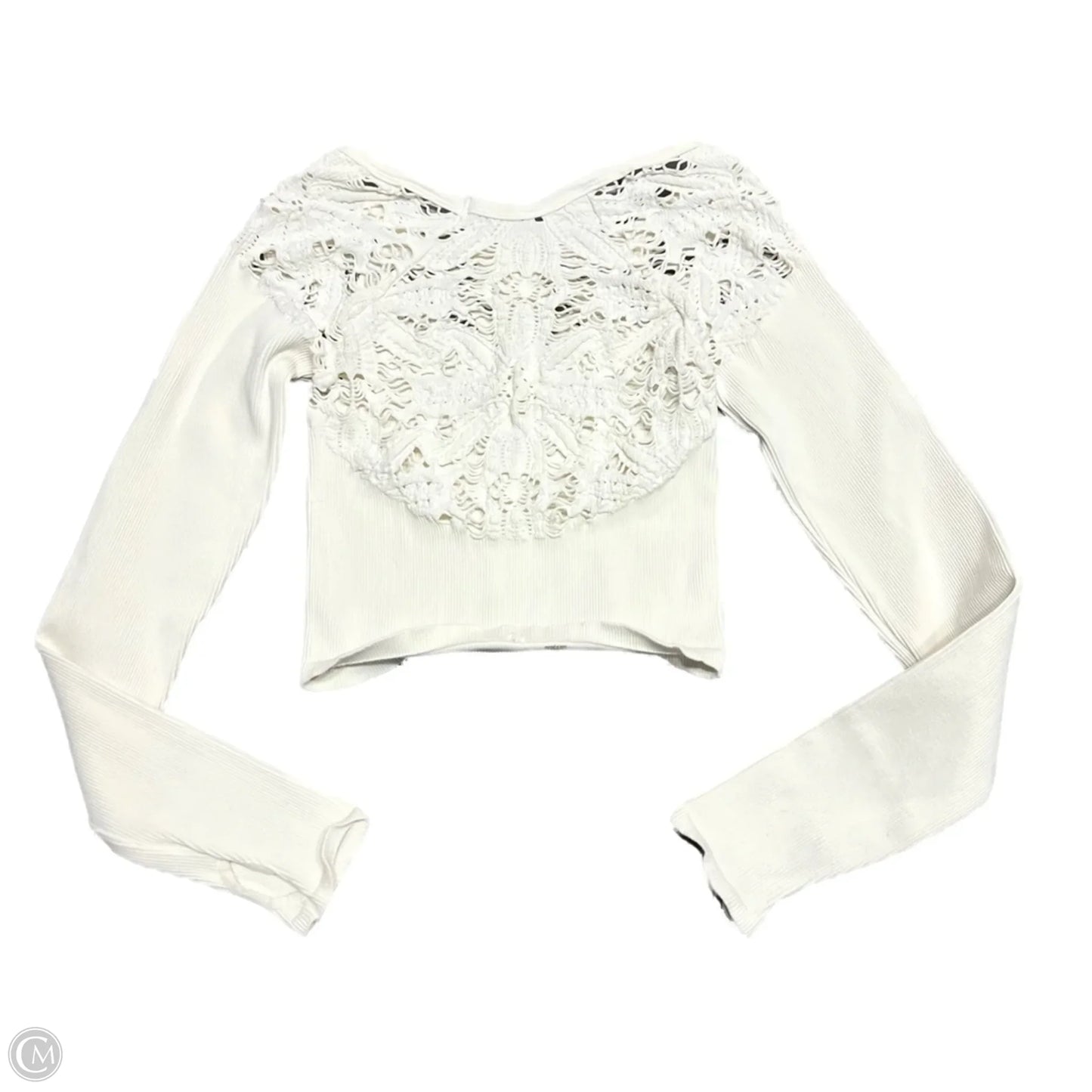 Top Long Sleeve By Free People In Cream, Size: Xl