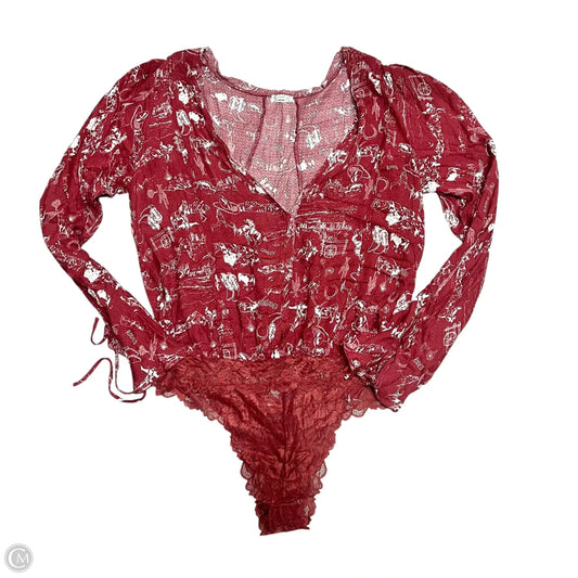 Bodysuit By Free People In Red, Size: L