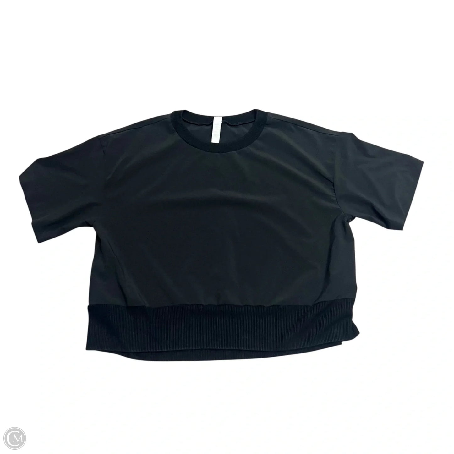 Athletic Top Short Sleeve By Athleta In Black, Size: S