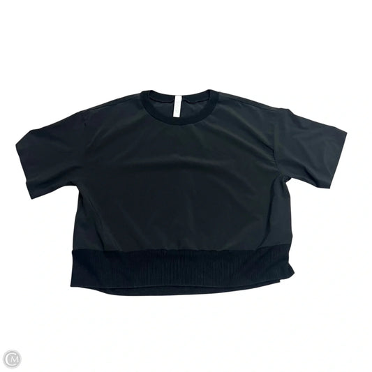 Athletic Top Short Sleeve By Athleta In Black, Size: S