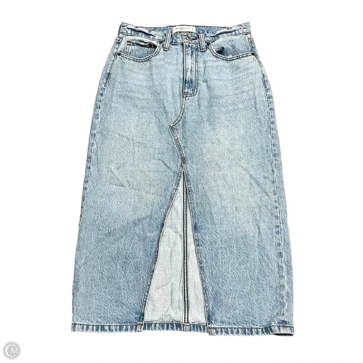 Skirt Maxi By Abercrombie And Fitch In Blue Denim, Size: 4