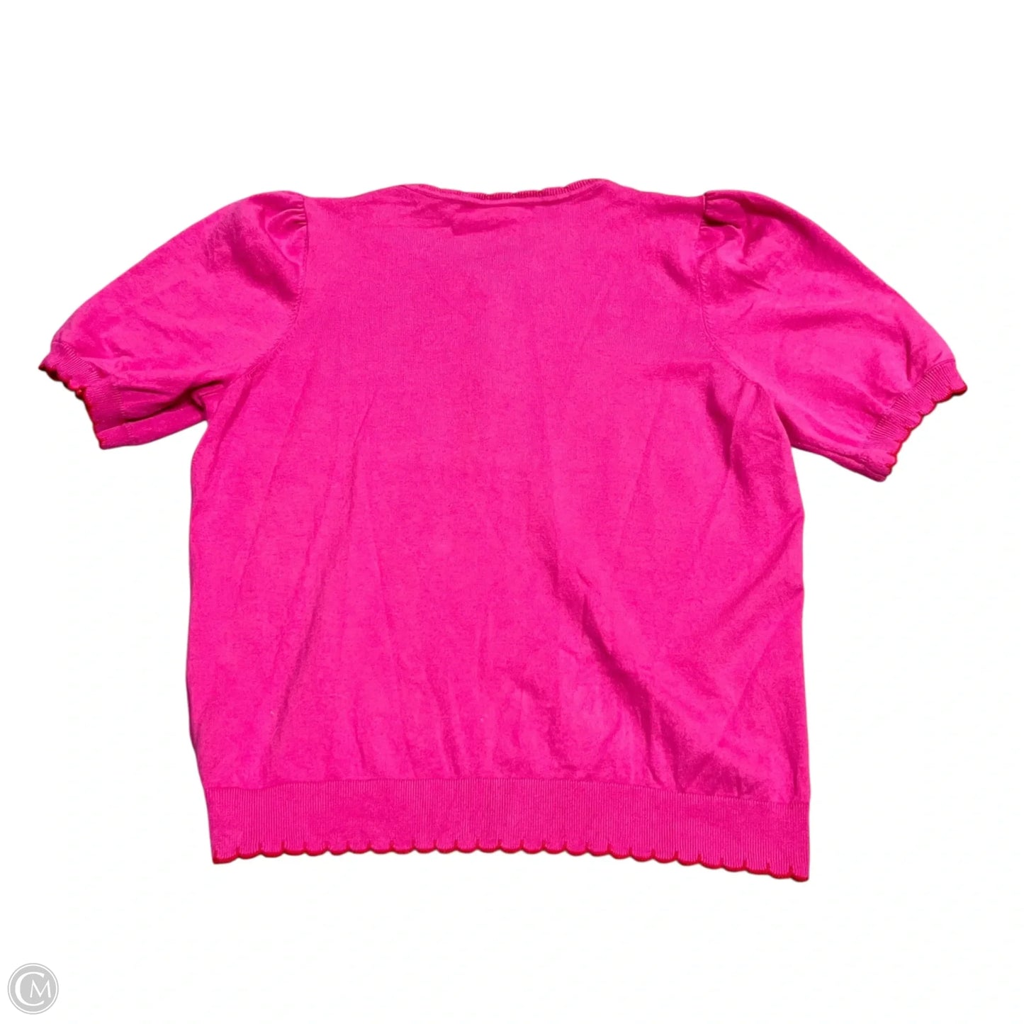 Sweater Short Sleeve By Boden In Pink & Red, Size: M
